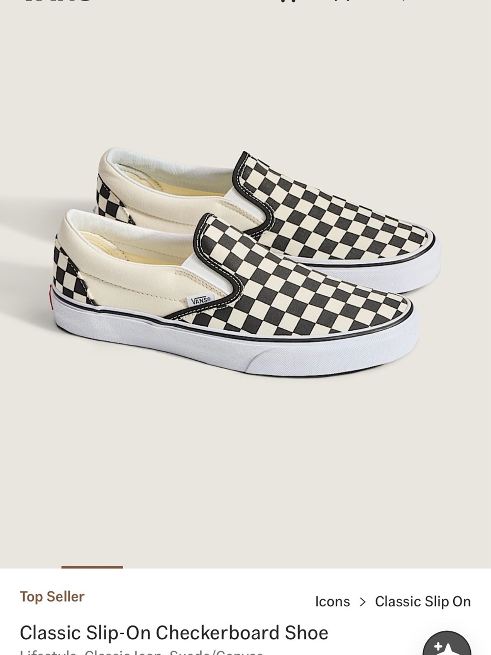 Vans Kids Classic Slip-On Checkerboard - Black & White